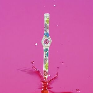 Swatch Watch Whimsical Hippopotamus Water-resistant Collectible Costume J…